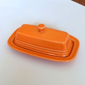 Fiestaware fiesta orange butter dish